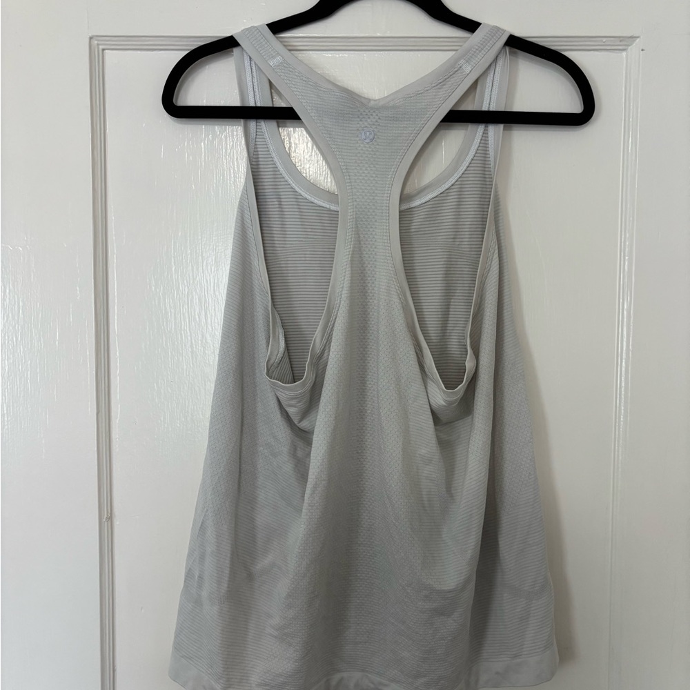 lululemon athletica White and Orange Tennessee Tank Top - Picture 5 of 6